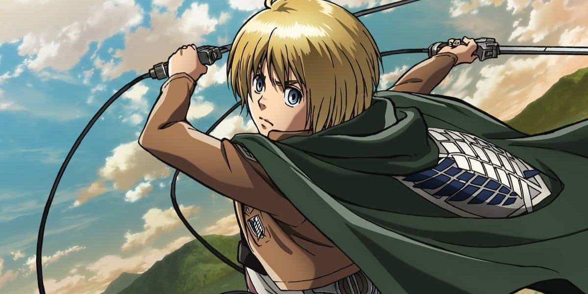 Attack On Titan's Armin Arlert with his ODM gear.