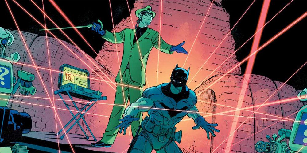 Batman Stands In Riddler's Lasers in Zero Year