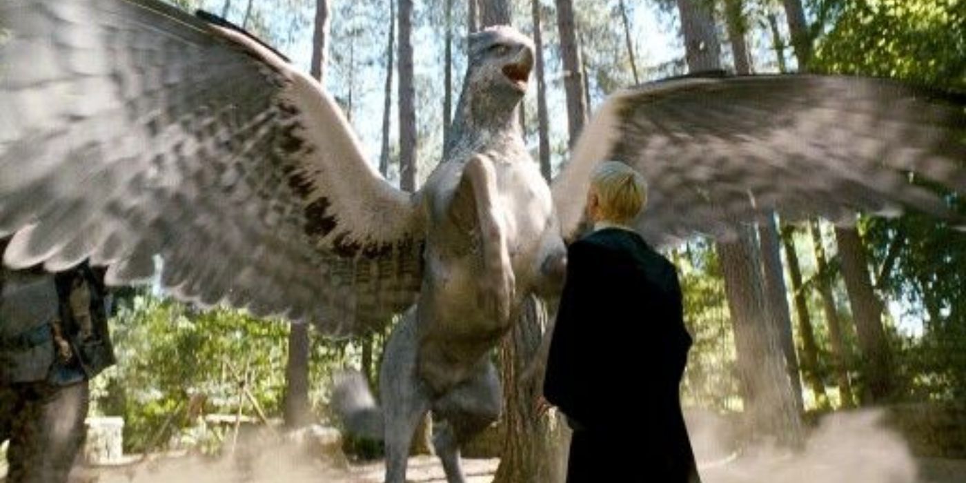 Buckbeak jumping at Draco, Harry Potter