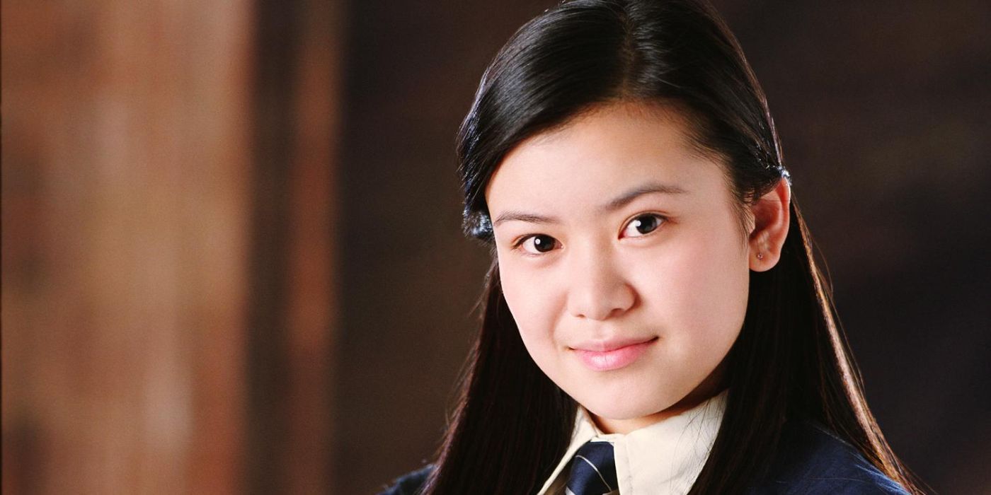 Cho Chang looking at the camera smiling in Harry Potter