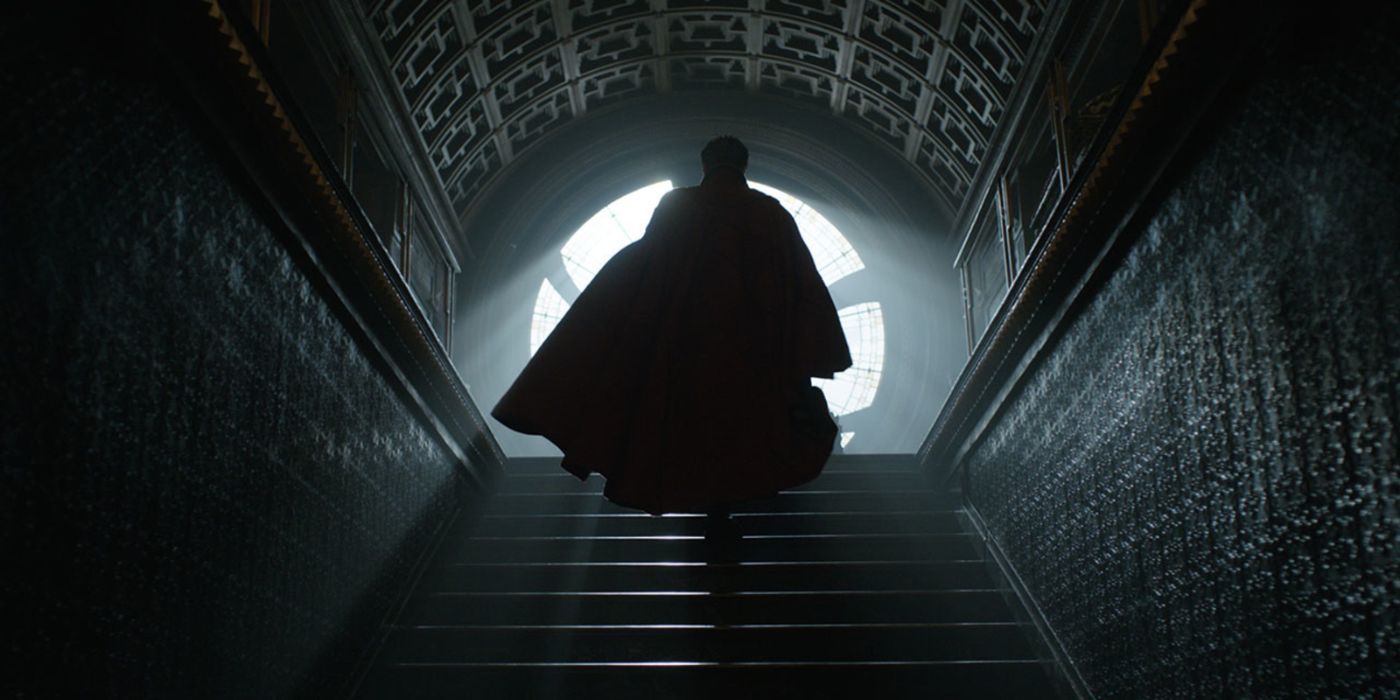 Doctor Strange Walking Upstairs in The NY Sanctum