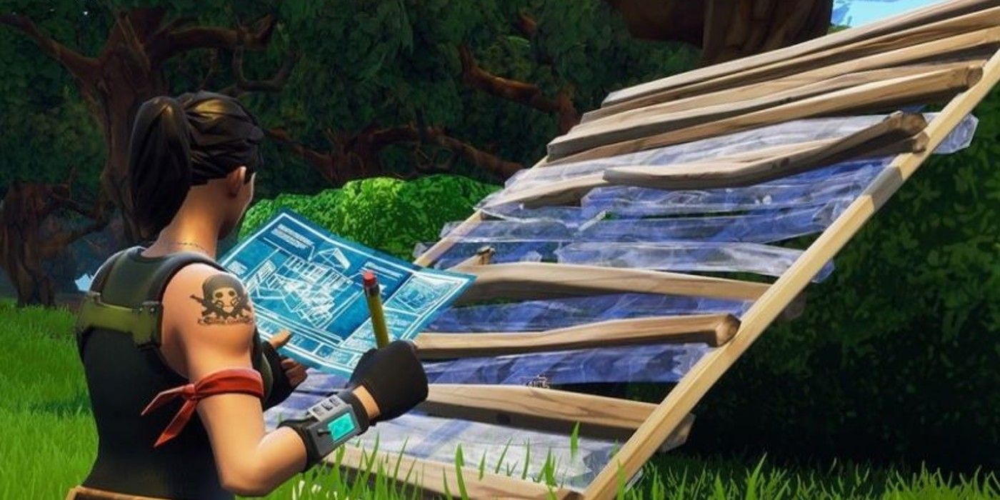 fortnite building a structure on the go
