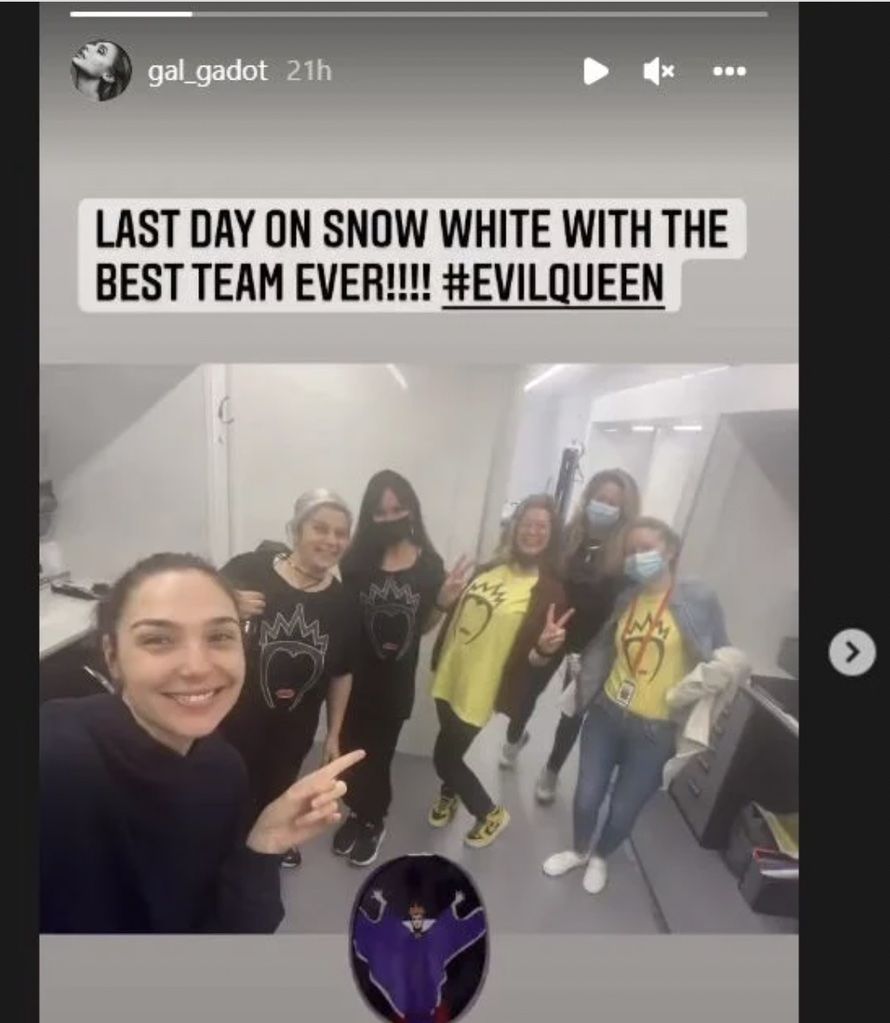 gal gadot snow white ig story 