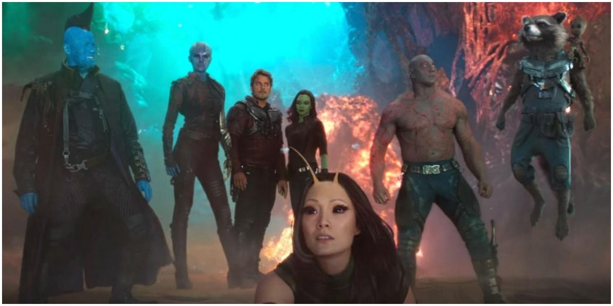 The Guardians Of The Galaxy fighting Ego in Vol. 2