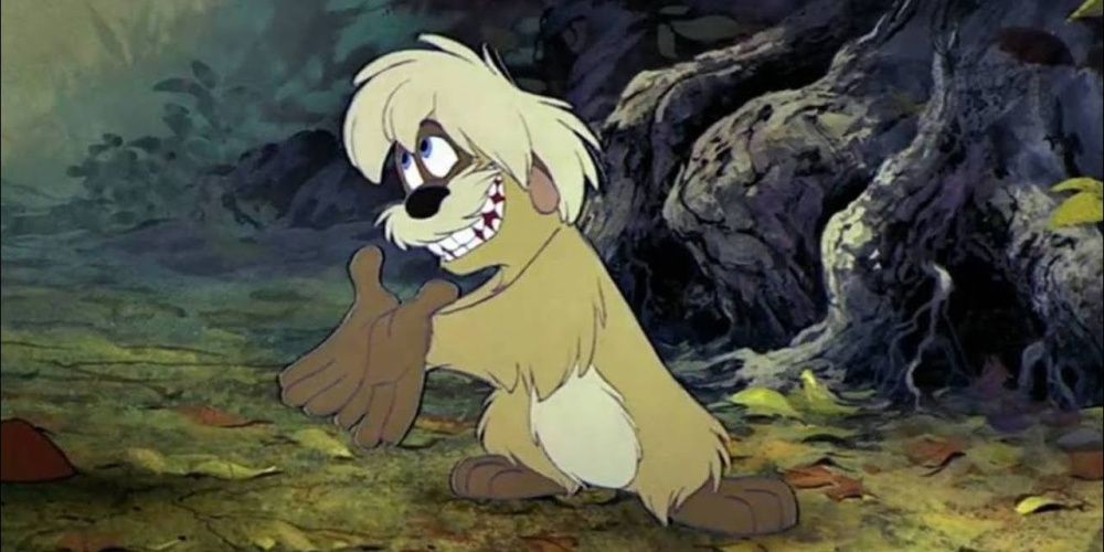 Gurgi smiling with hands out from The Black Cauldron. 