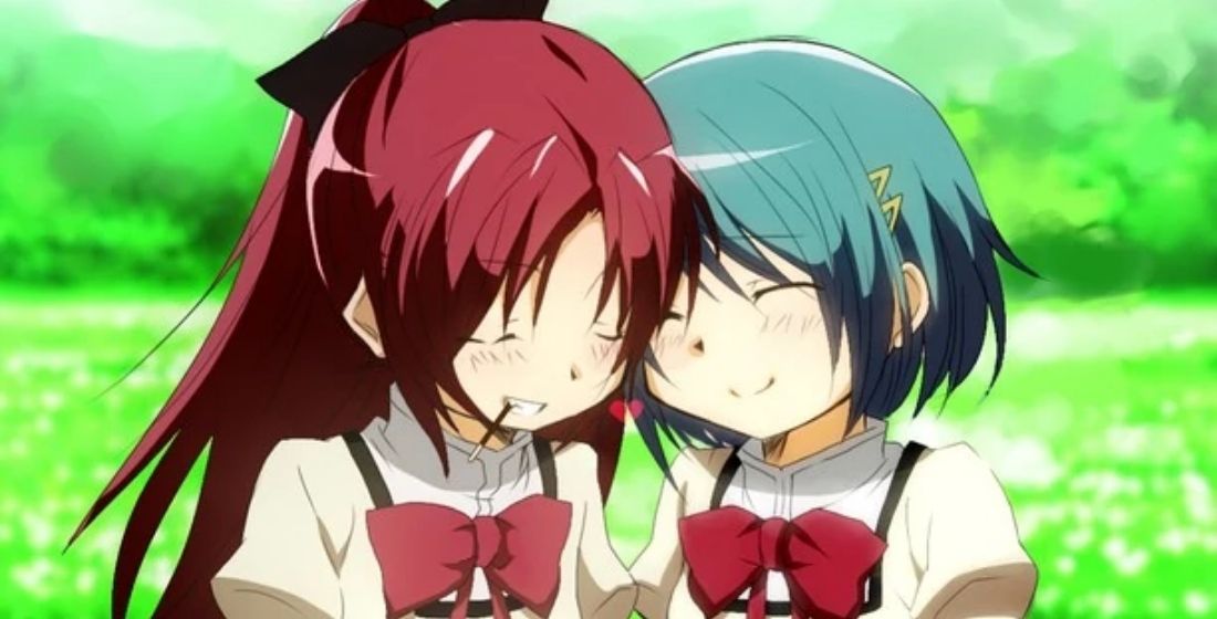 Kyoko and Sayaka from Puella Magi Madoka Magica