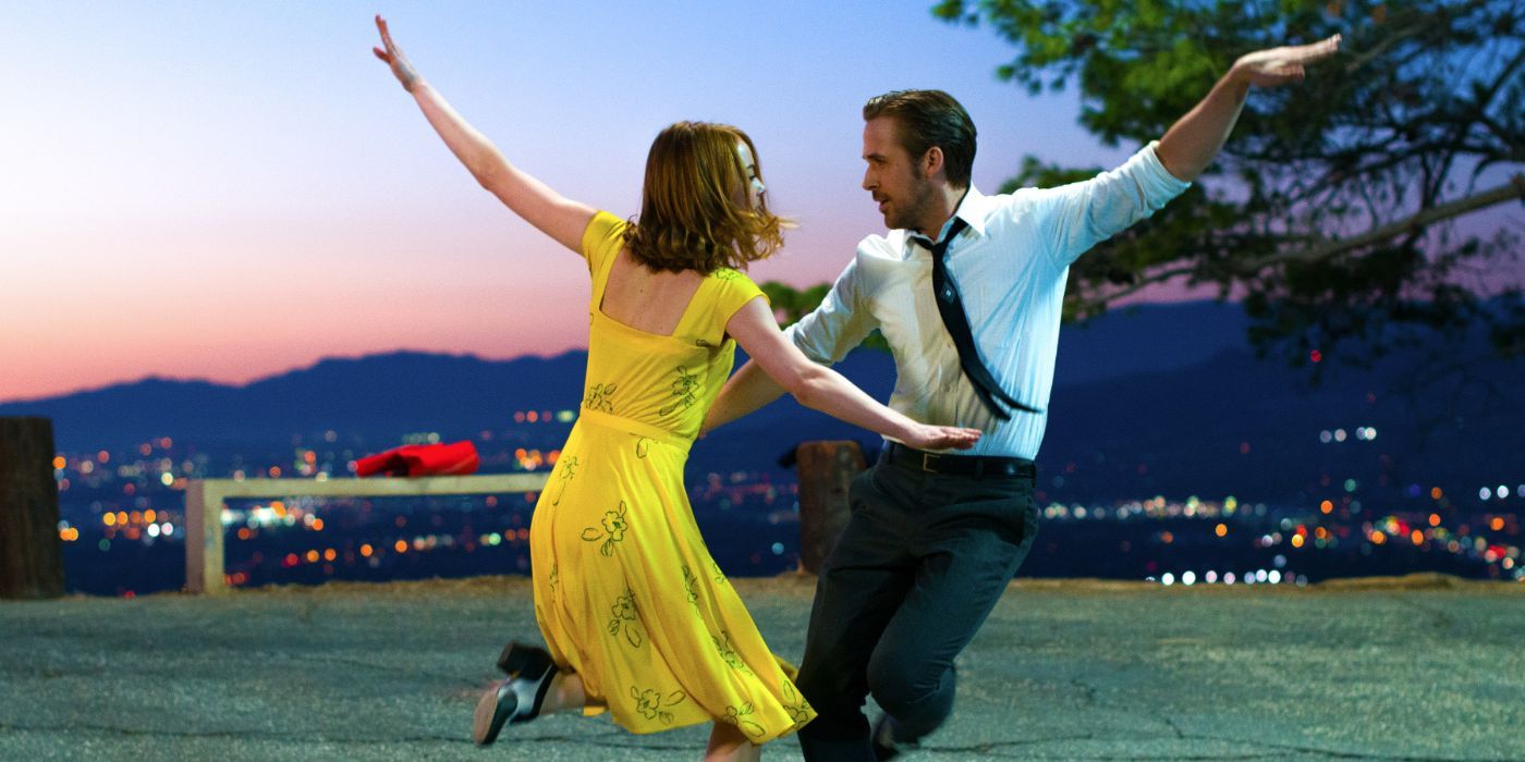 Image La La Land of Ryan Gosling and Emma Stone dancing