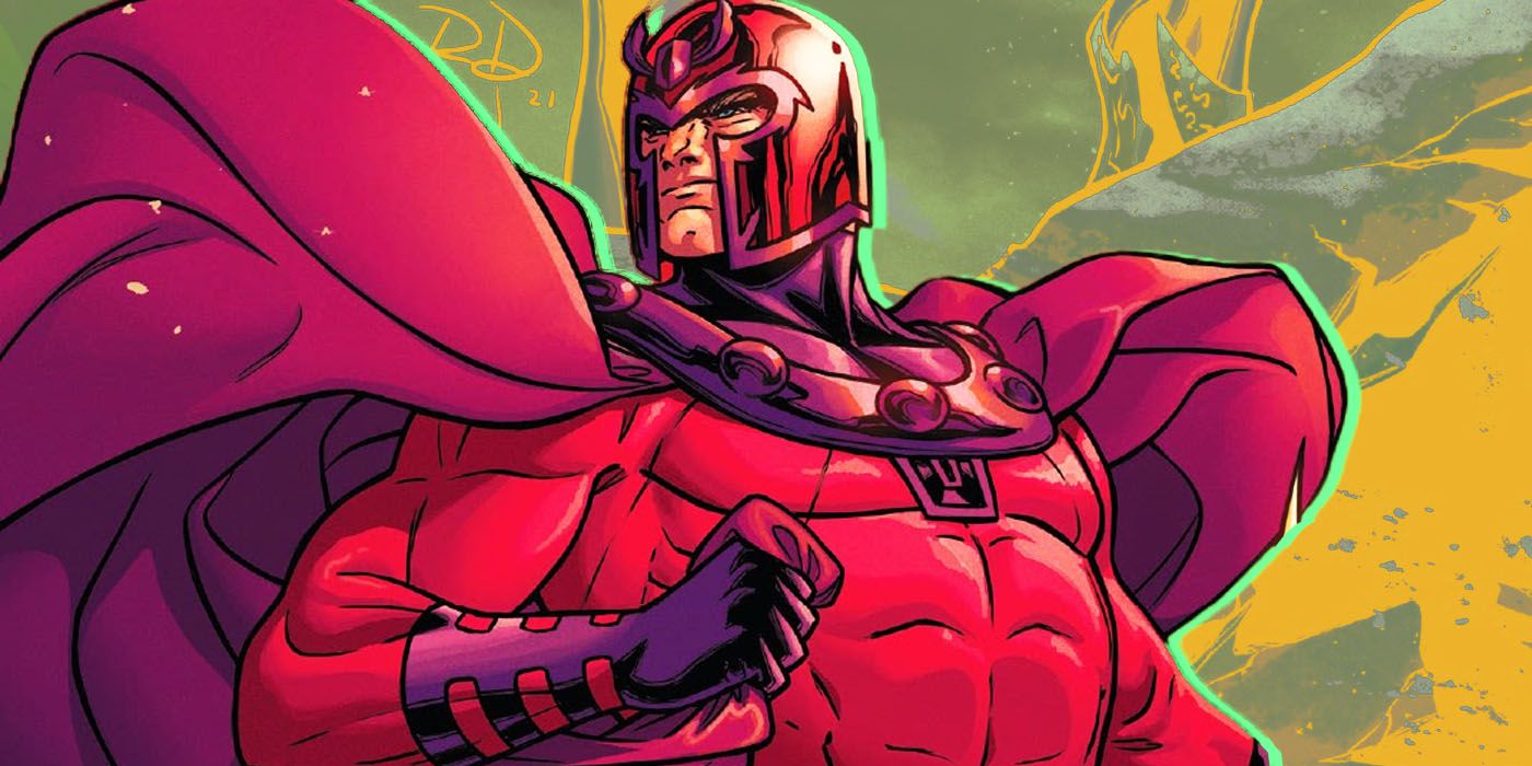 An image of Magneto hovering with a stoic expression in Marvel Comics