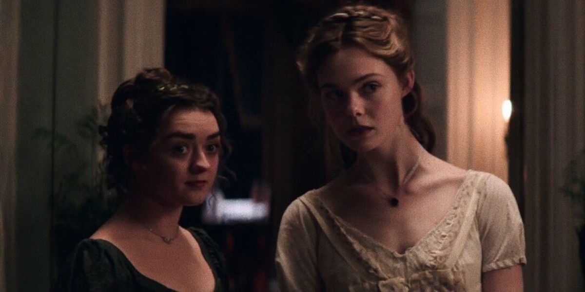maisie williams in mary shelley with elle fanning