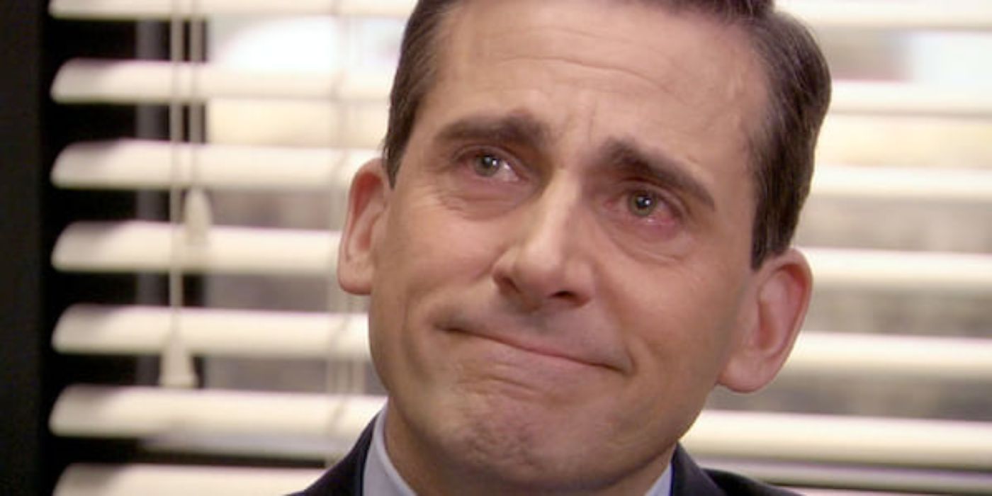 Michael Scott crying in The Office.