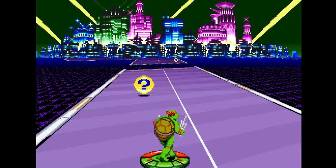 Raphael surfa em um hoverboard.