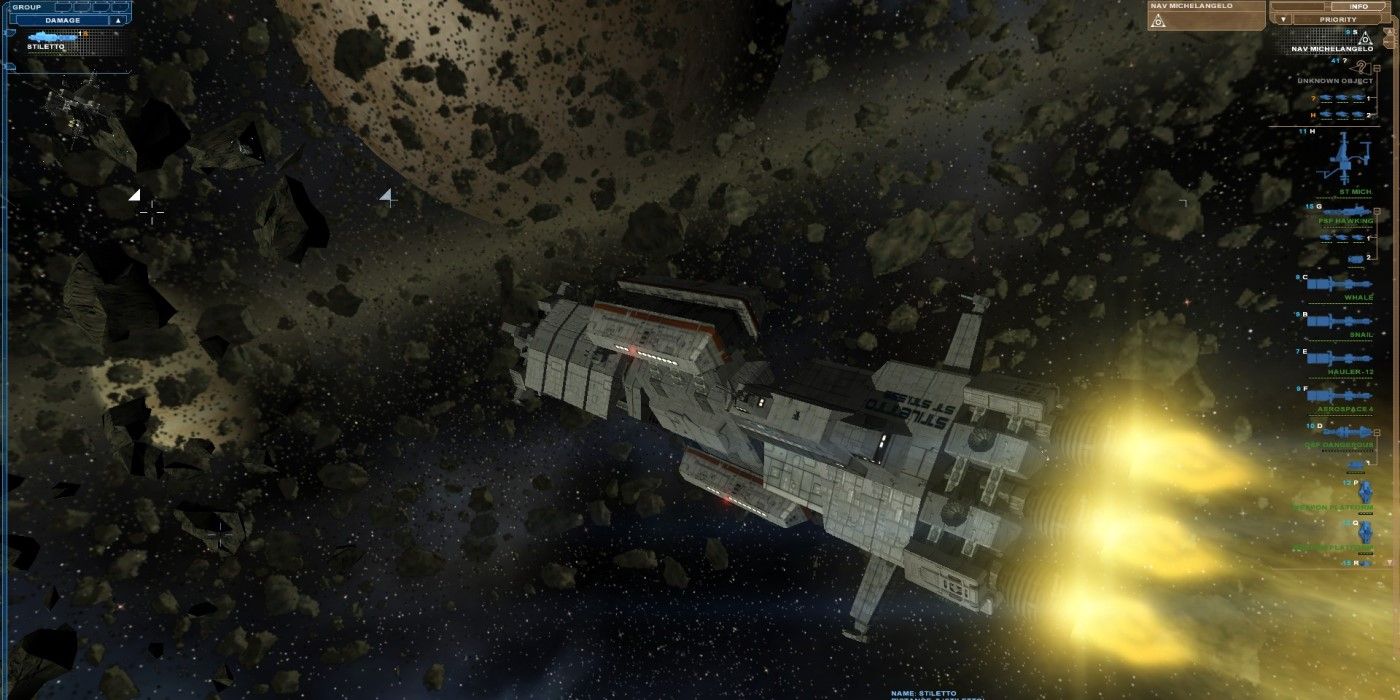 The Stiletto, a hero ship from Nexus: The Jupiter Incident.