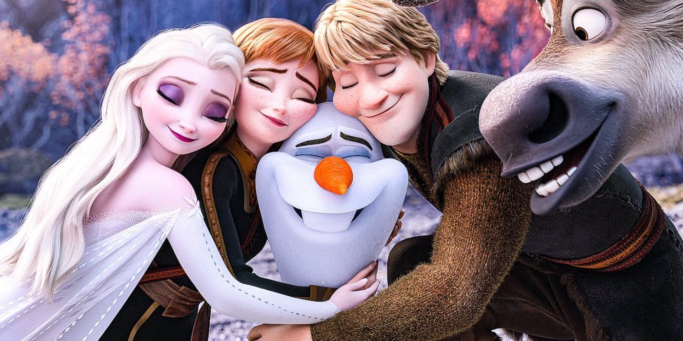 Elsa, Anna, Olaf, Kristoff, Sven in Disney's Frozen