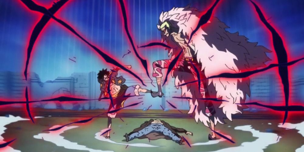 Luffy fights Doflamingo - One Piece