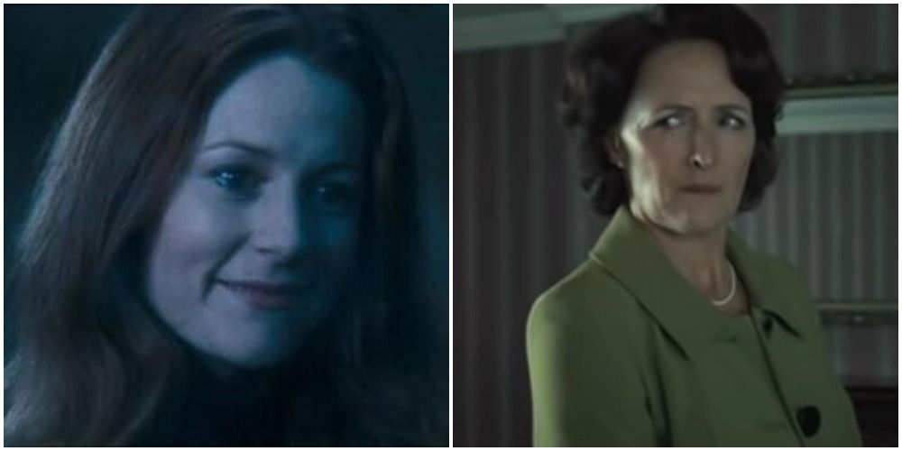 Split image of Lily and Petunia Evans in Harry Potter
