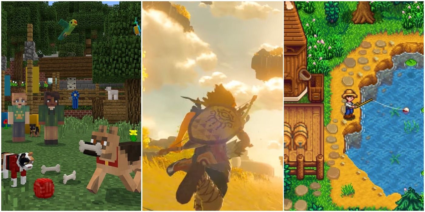 Dogs in Minecraft, Link in Breath of the Wild, Fishing in Stardew Vallet