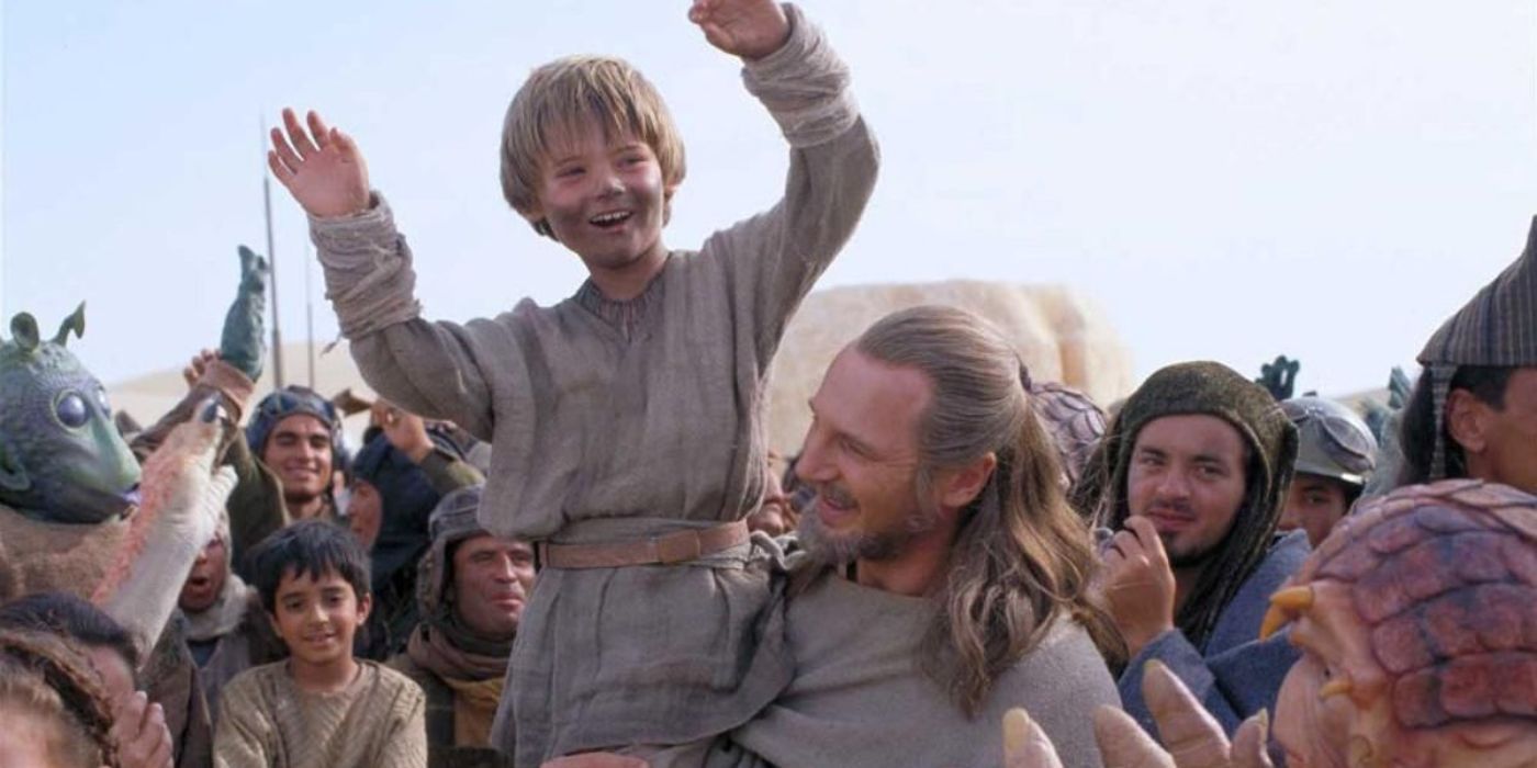Young Anakin on Qui-Gon's shoulders, Star Wars Franchise