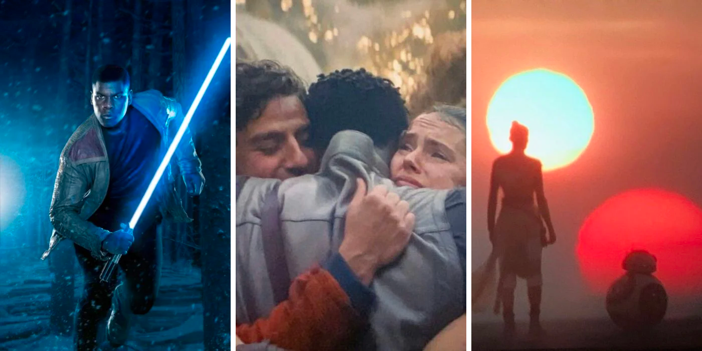 Finn, Rey, & BB-8 in the Star Wars sequels
