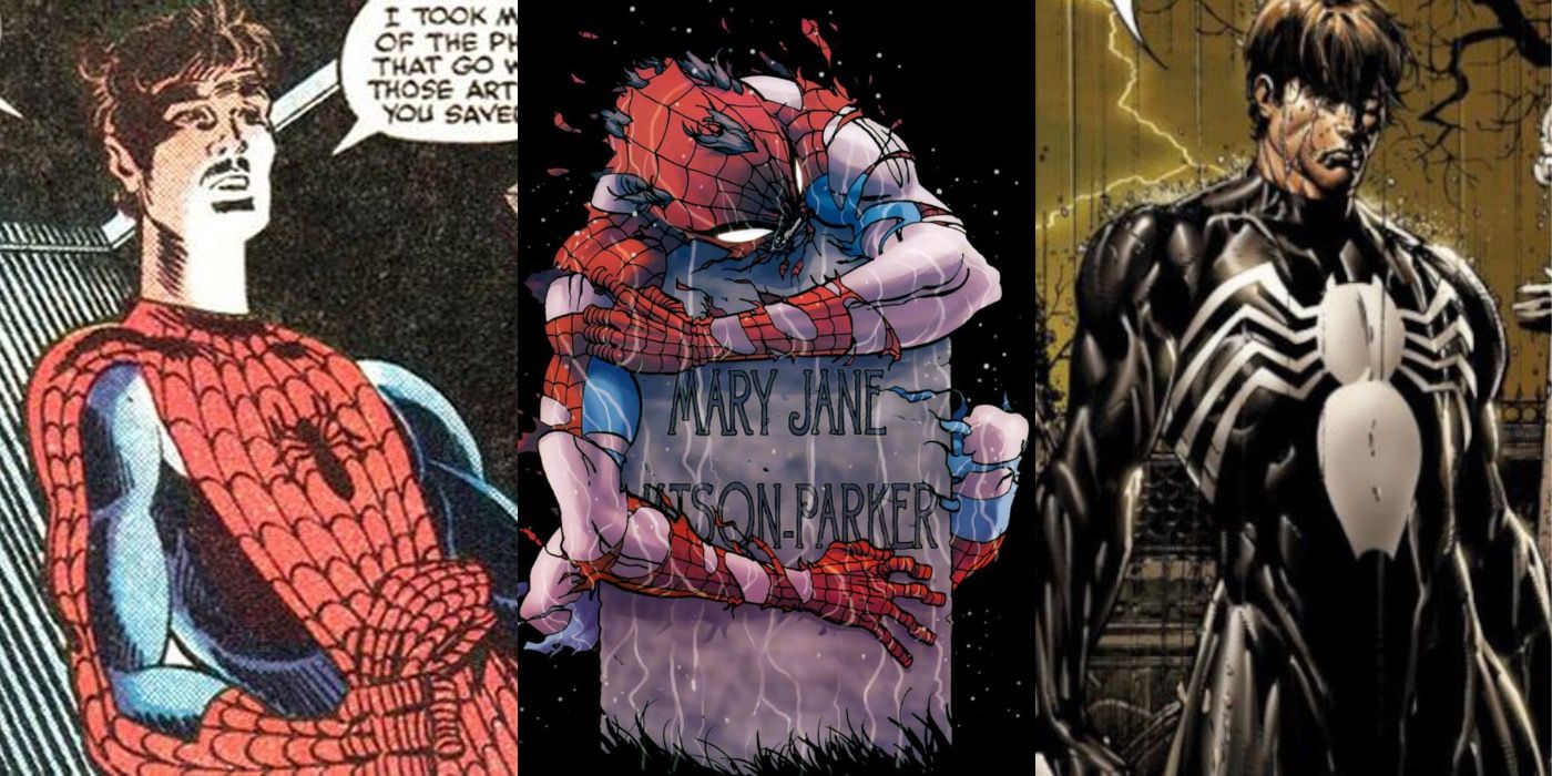 spider-man in three different panels - marvel comics