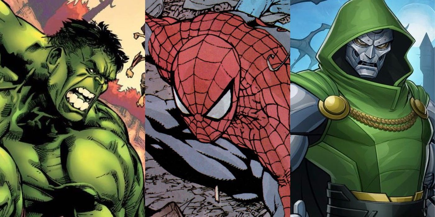 the hulk, spider-man, doctor doom