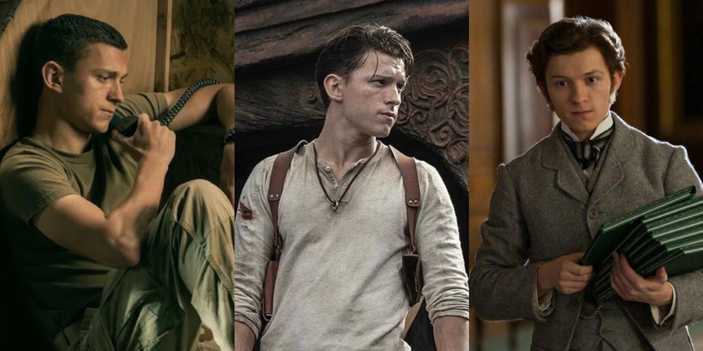 tom holland in cherry, uncharted and the current war