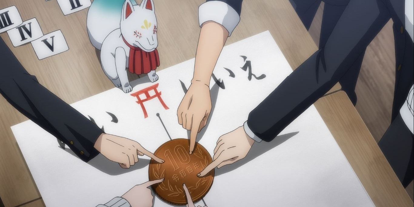The first round of the Tomodachi Game is the ouija board-like Kokkuri-san