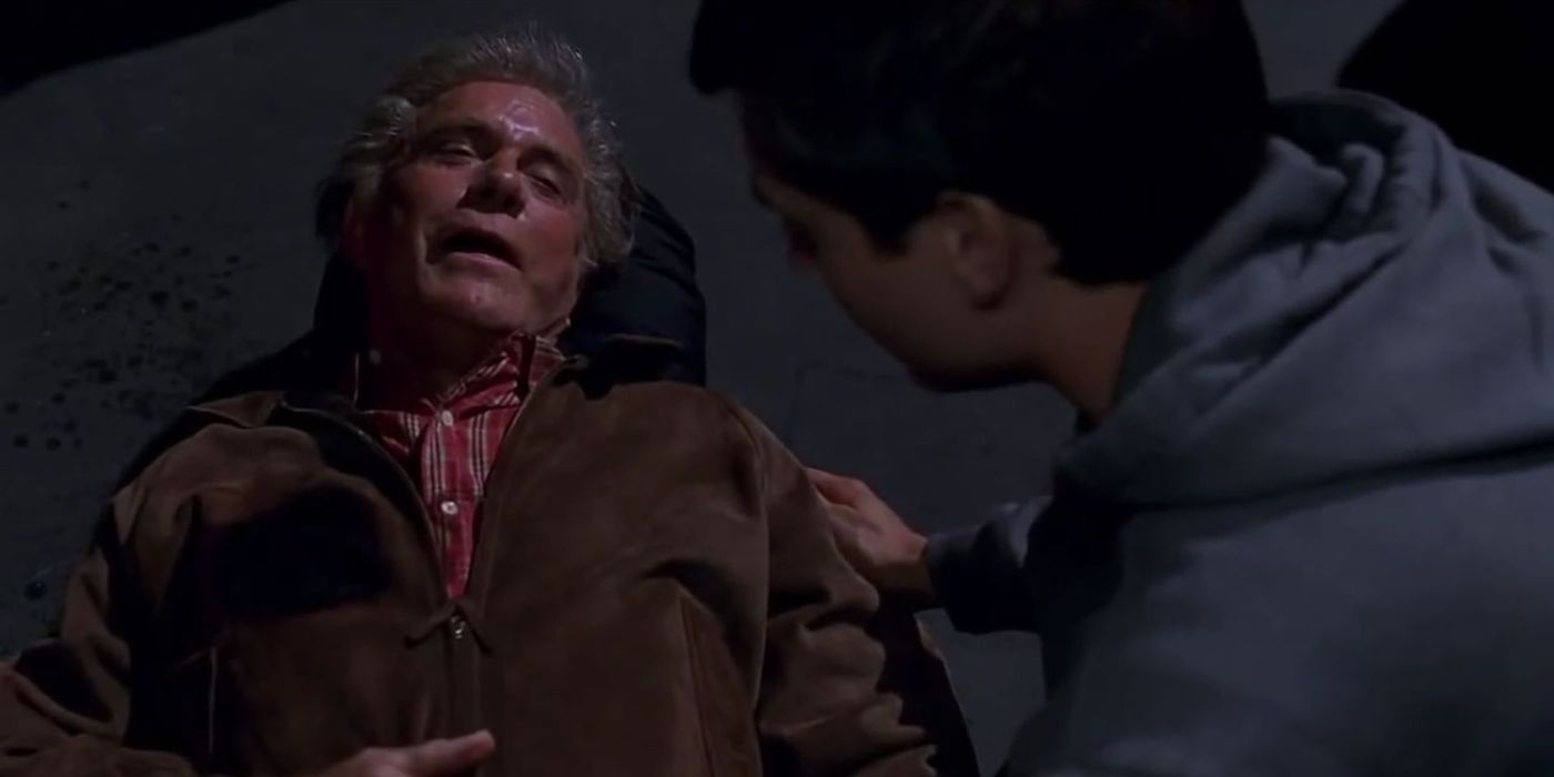 Uncle Ben and Peter after Ben is shot, Spider-Man