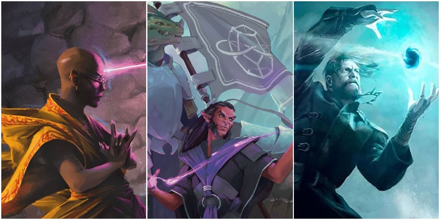 Warlock cantrips from Dungeons and Dragons represented in different images