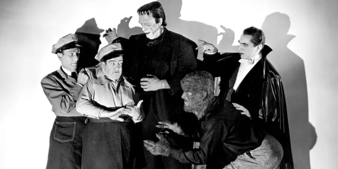 An image from 1948's Abbott And Costello Meet Frankenstein.