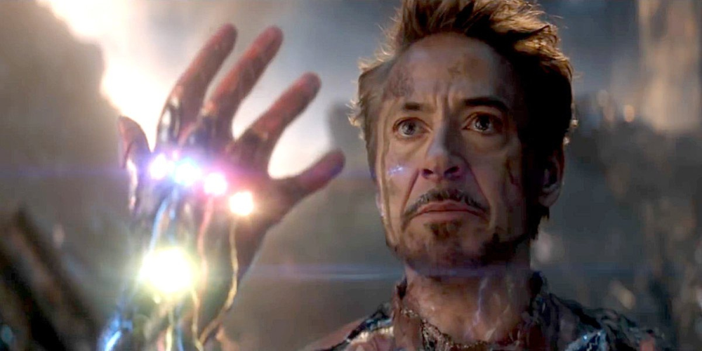 Tony Stark with the Infinity Gauntlet 