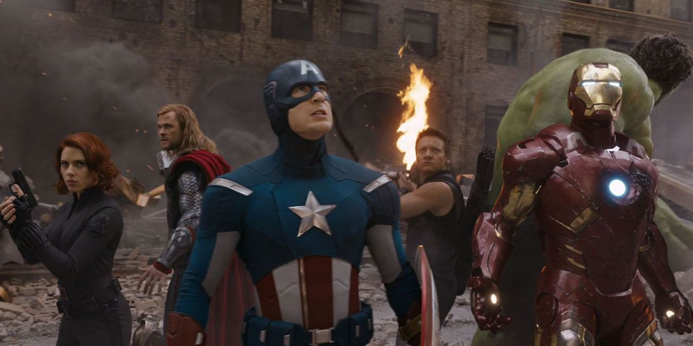 The original Avengers at the Battle of New York