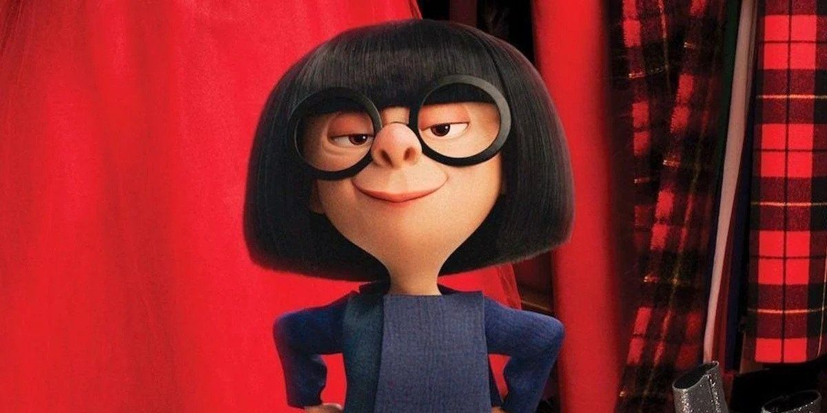 The Incredibles Edna Mode with her signature smirk