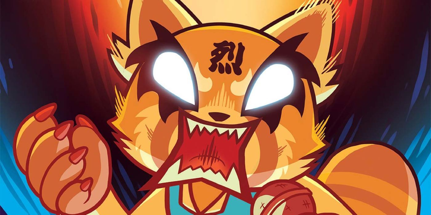 An image of Retsuko getting angry in Aggretsuko