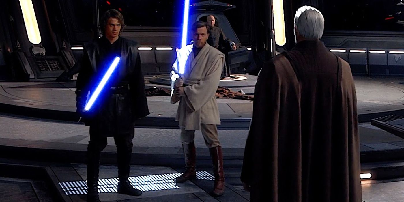 Anakin Skywalker and Obi-Wan Kenobi vs Count Dooku in Revenge of the Sith