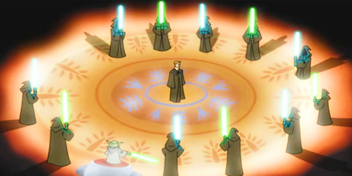 Anakin se tornando um Cavaleiro Jedi clone wars 2003