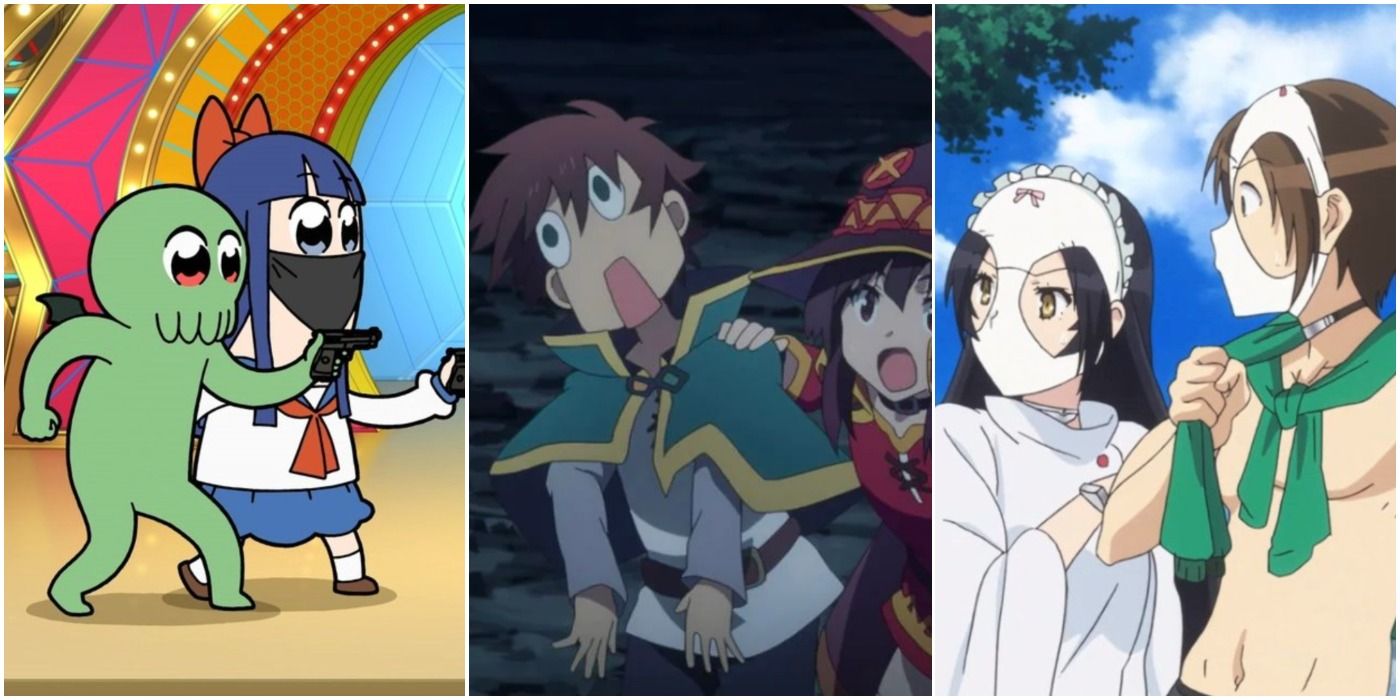 Anime Comedies Watch Once Pop Team Epic KonoSuba Shimoneta Trio Header
