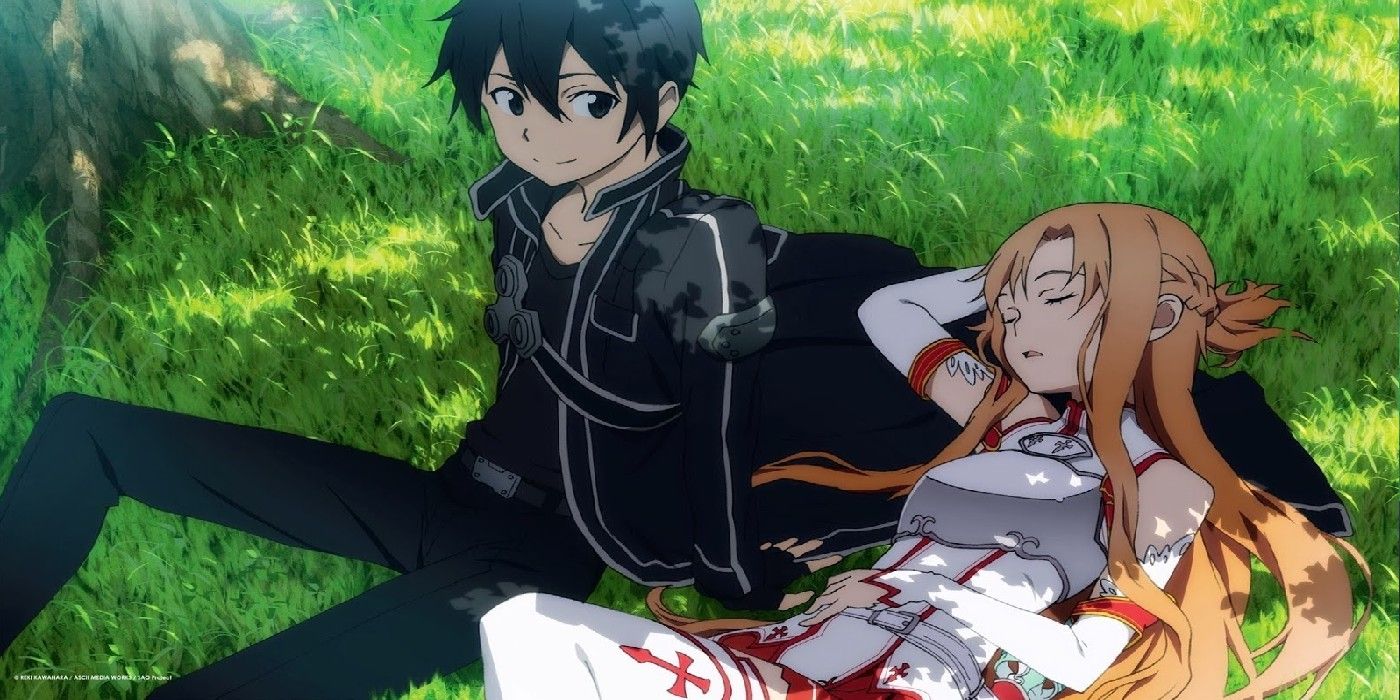 Asuna and Kirito Sleeping in the Grass