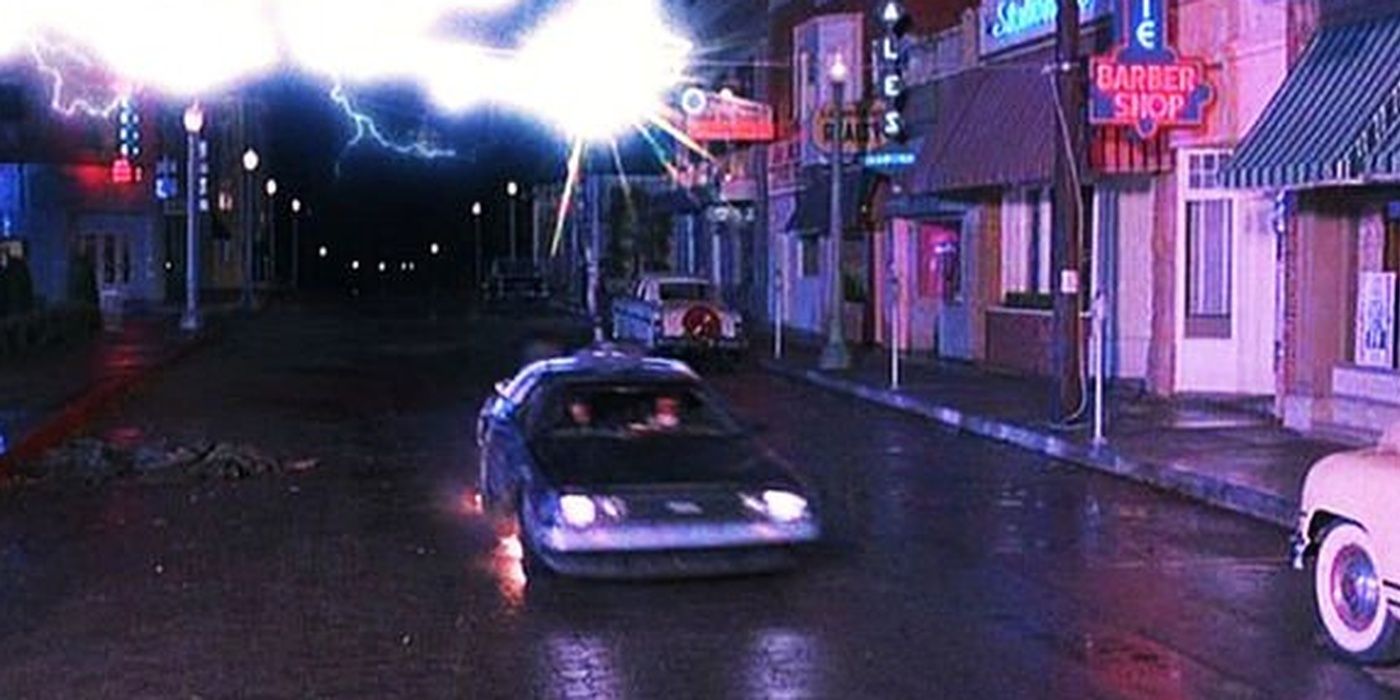 Back to the Future  The Very First DeLorean Time Travel Scene 