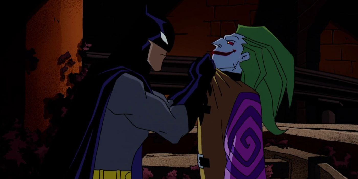 Batman Holding Joker in The Batman 2004 
