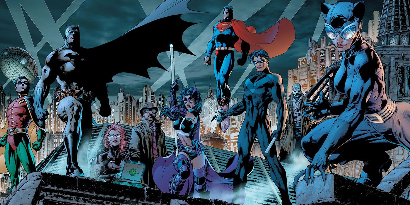 Batman and his Bat-Family and allies from the Hush storyline