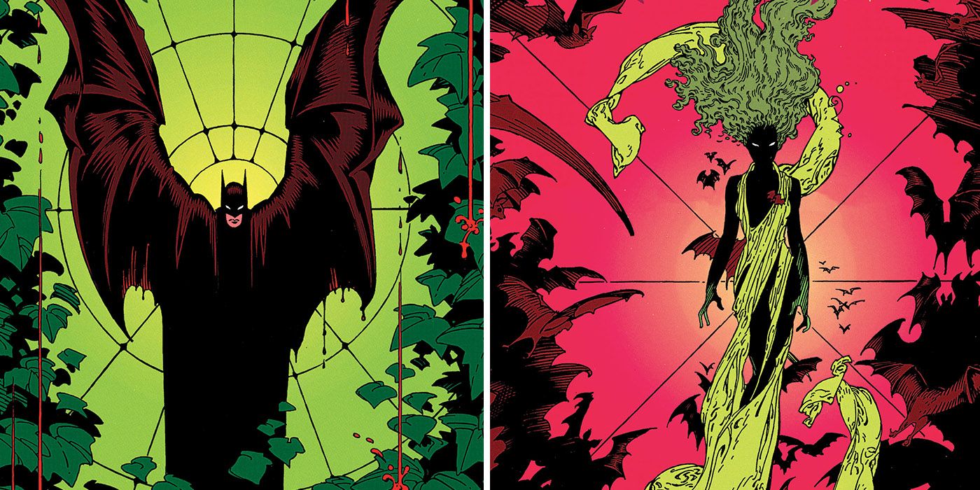 DC comic covers featuring Batman and Poison Ivy