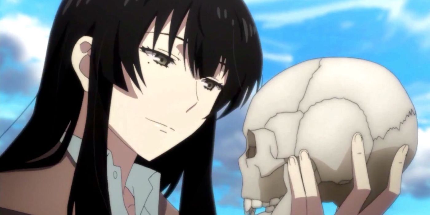 Beautiful Bones- Sakurako's Investigation Sakurako Kujou with a skull
