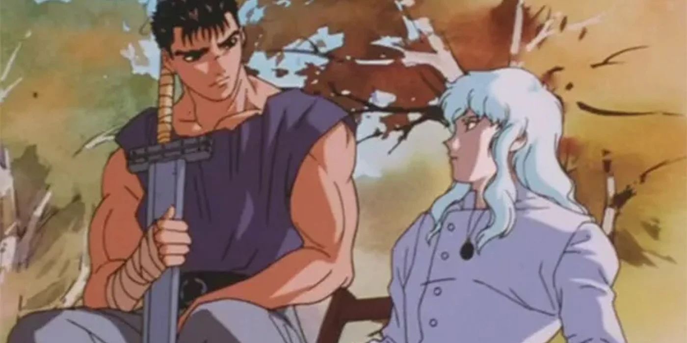 Guts and Griffith talking in Berserk.