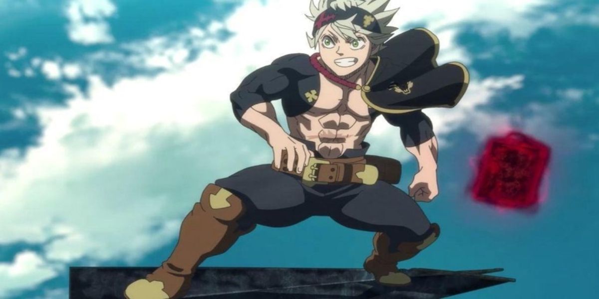 Asta slides and flies on her sword in Black Clover anime