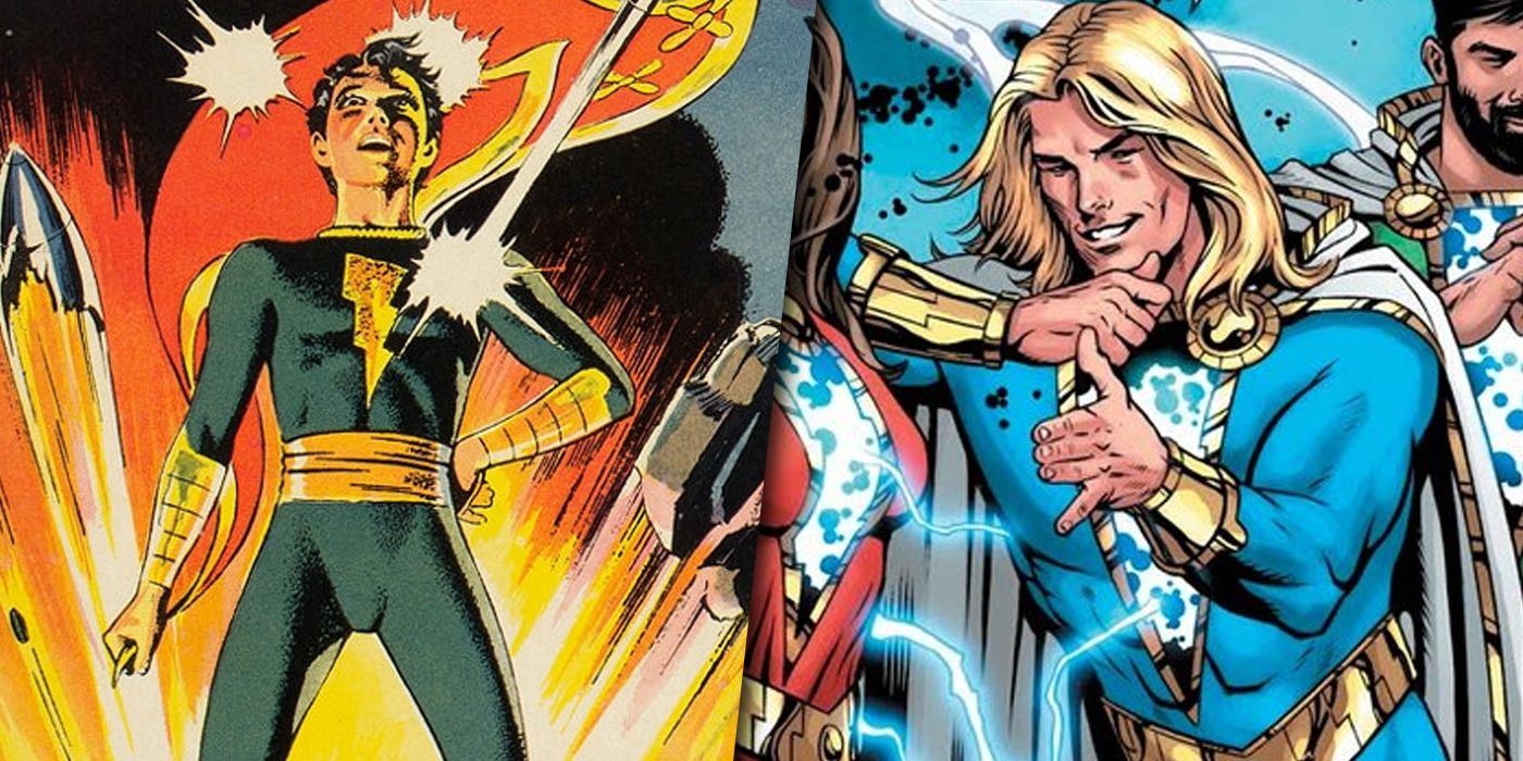 Captain Marvel Jr and Shazam Jr split image