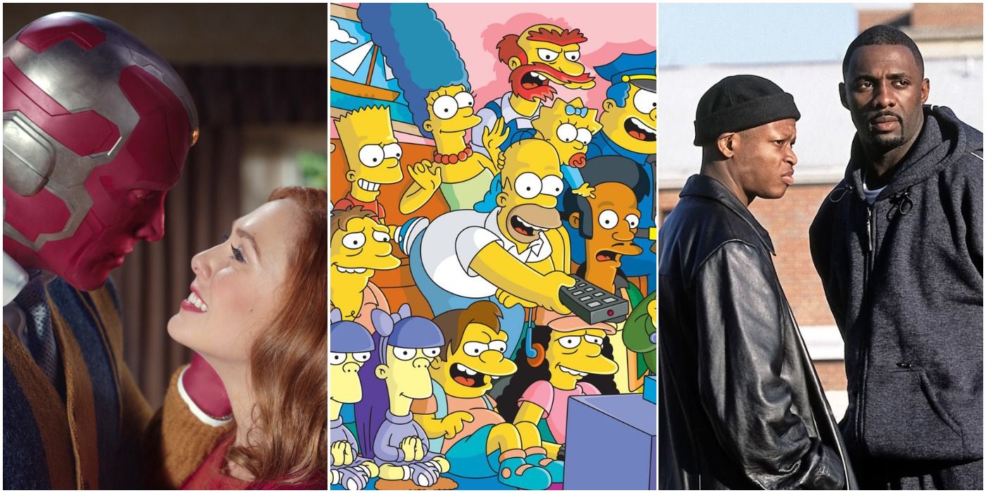 Crossover TV Shows - WandaVision - The Simpsons - The Wire