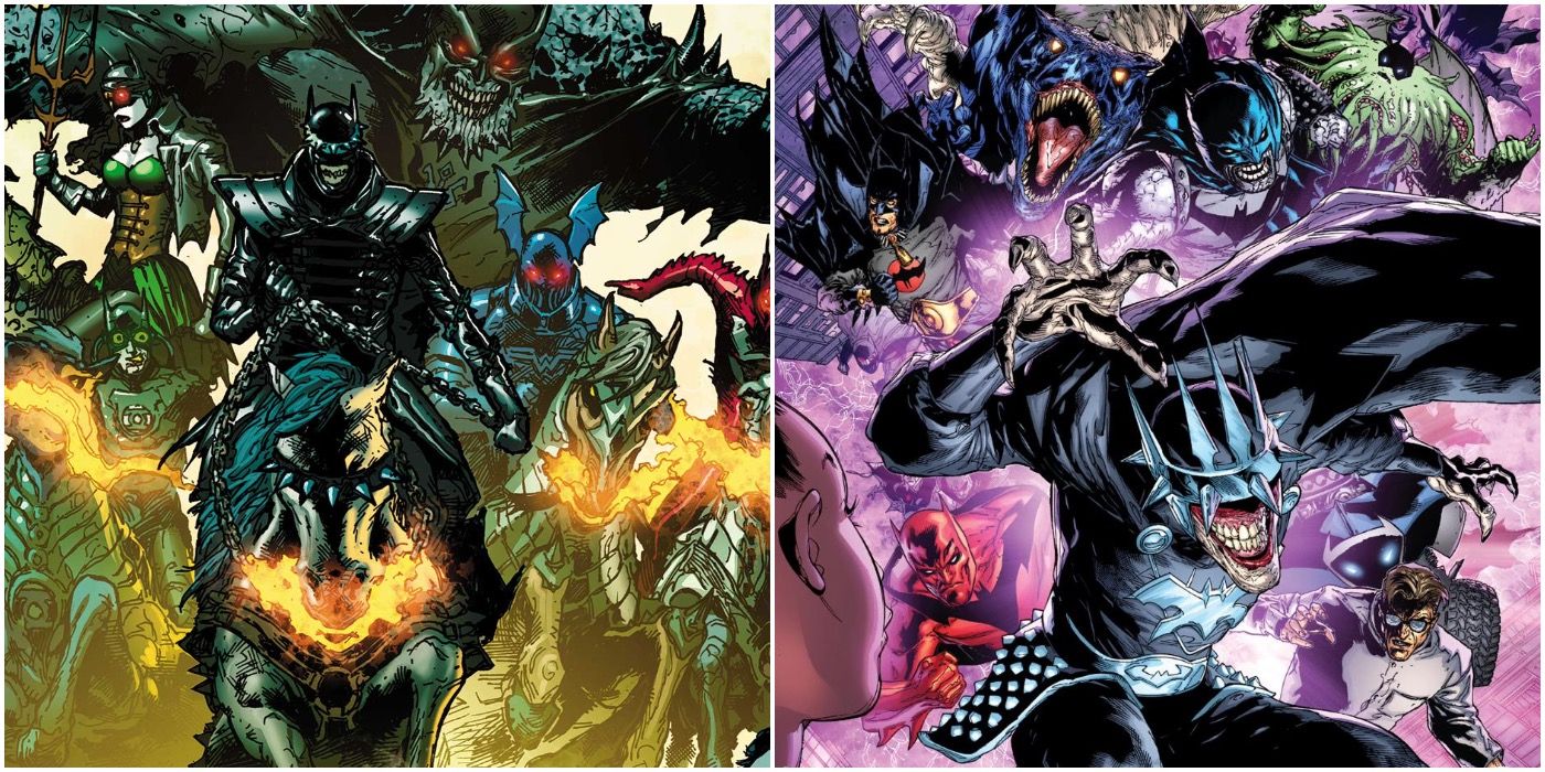 Dark Knights of the Multiverse Batman Who Laughs Bathomet The Red Death