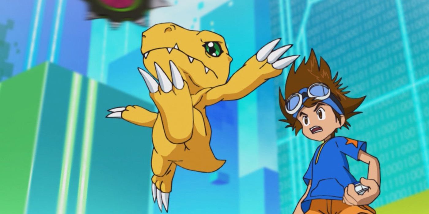 Agumon and Tai in Digimon Adventures