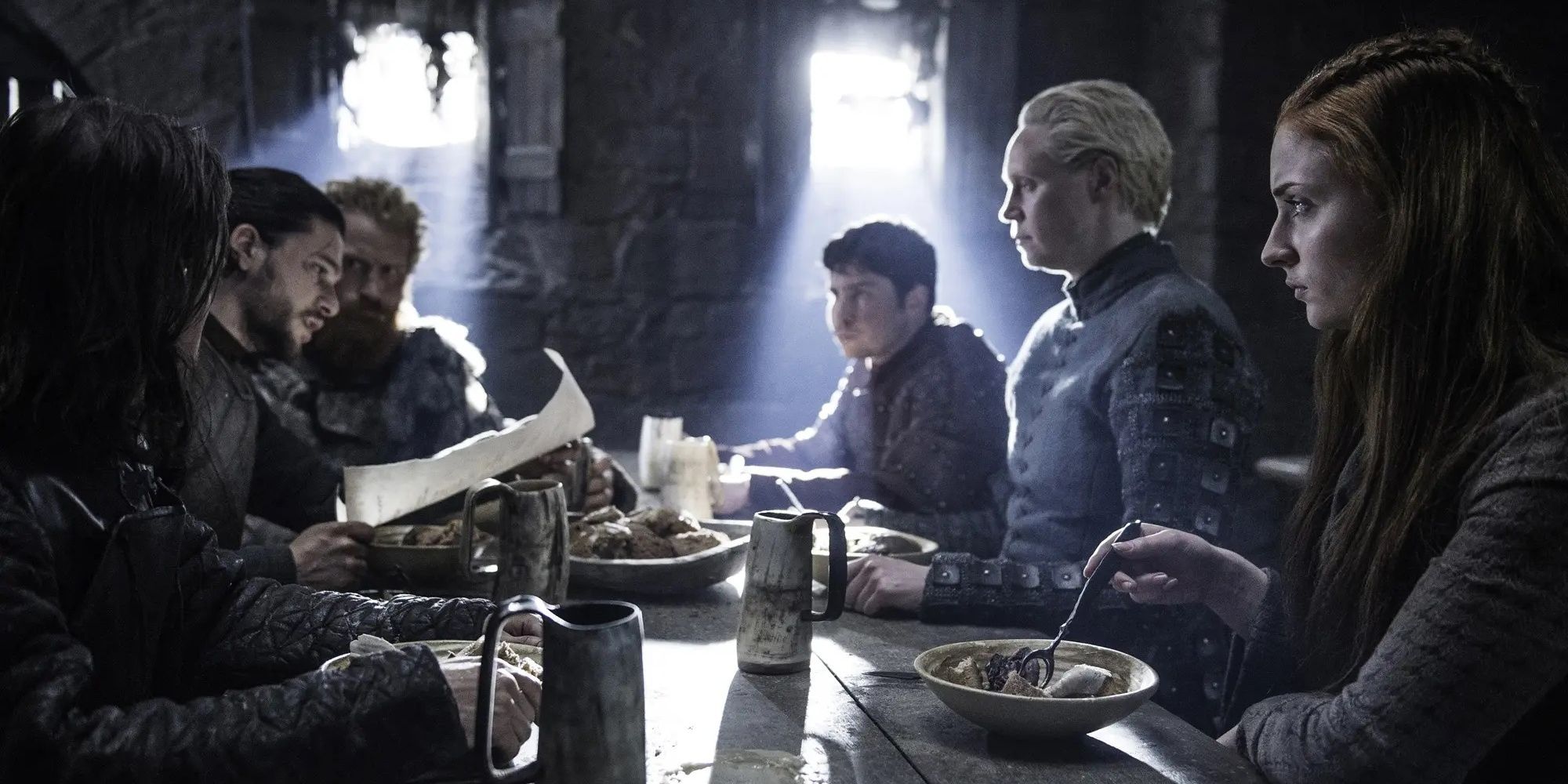 Dinner at Castle Black in Game of Thrones