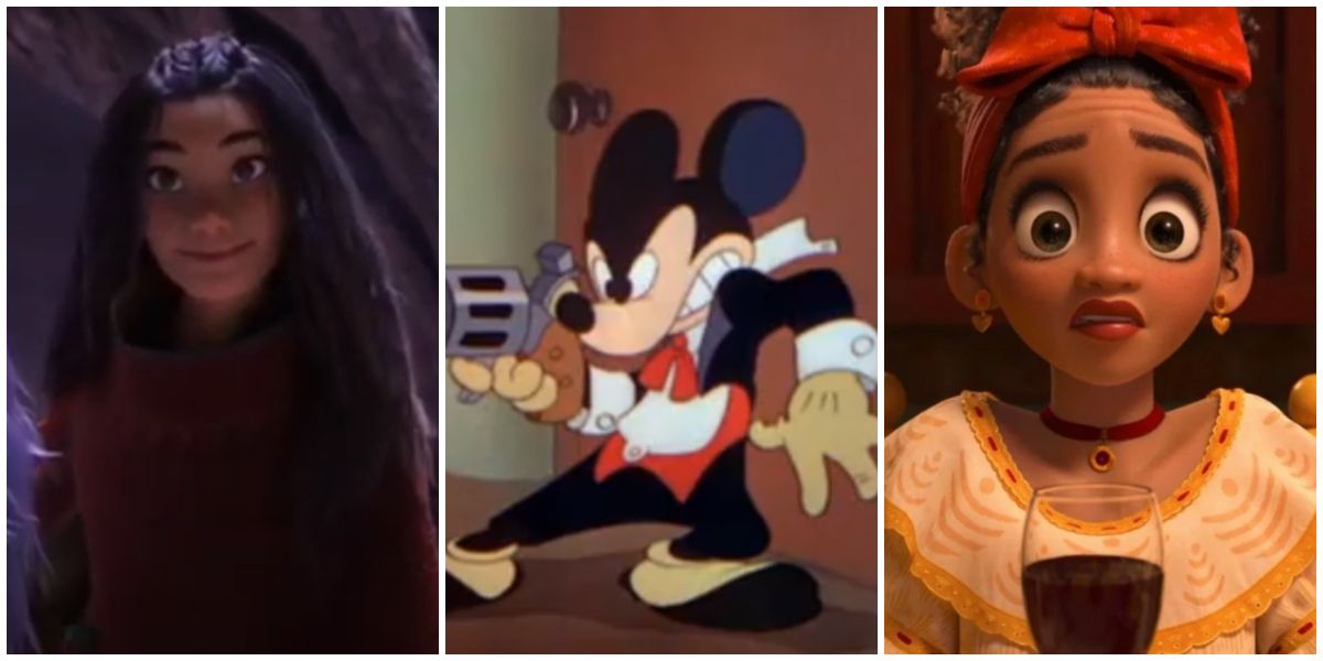 Disney Protagonists Out Of Character CBR Raya Last Dragon Mickey Mouse Encanto Delores